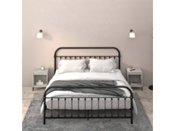 Vidaxl Mesas De Cabeceira 2 Pcs 40x35x50 Cm Cinzento Cimento