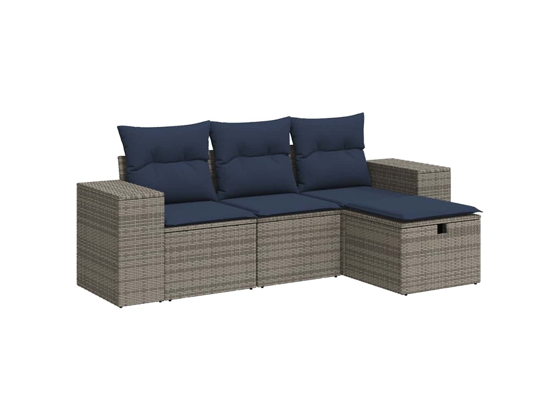 Garden Sofa Set, Garden Sofa Sets Vidaxl Cinzeto Rattan / Vime (n/a)