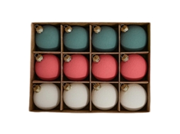 Conjunto de 12 Bolas de Natal Coloridas LAXISCREED