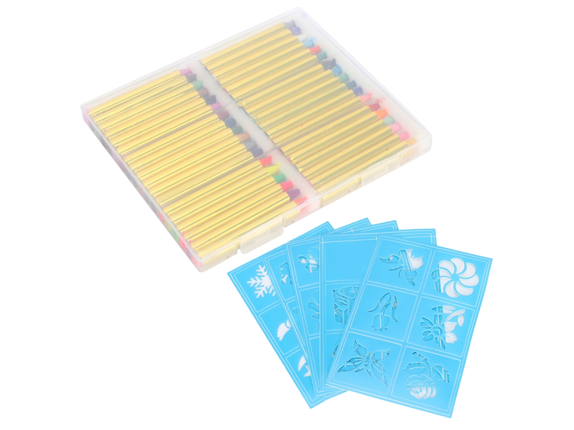 Laxiscreed Conjunto De 36 Lápis Para Pintura Facial E Corporal Com 5 Adesivos Halloween Para Crianças