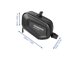 Bolsa de Sela de Bicicleta Impermeável com Capa Dura para Mountain Bike Road Bike Pannier S/MARCA