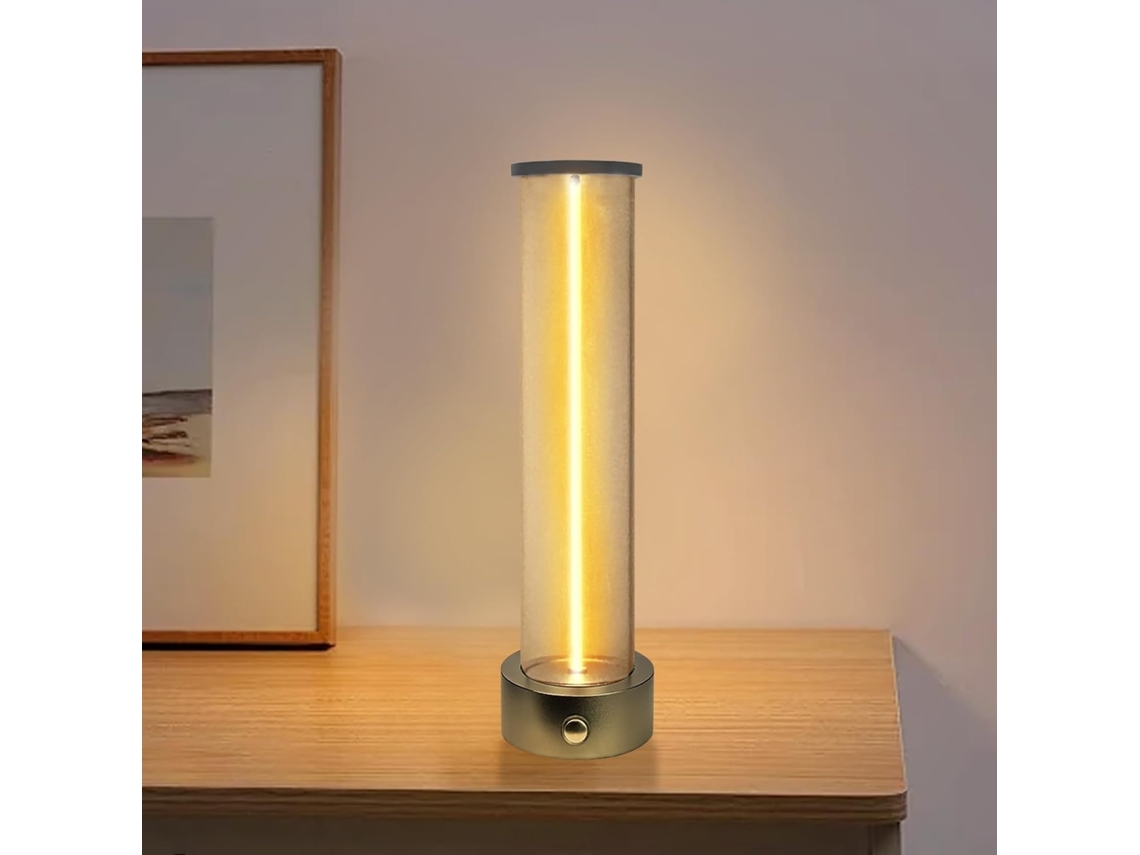 Luminária De Mesa Led Sem Fio Recarregável Intensidade Luz Ajustável Em 3 Níveis Porta Carregamento Usb Ideal Para Jogos