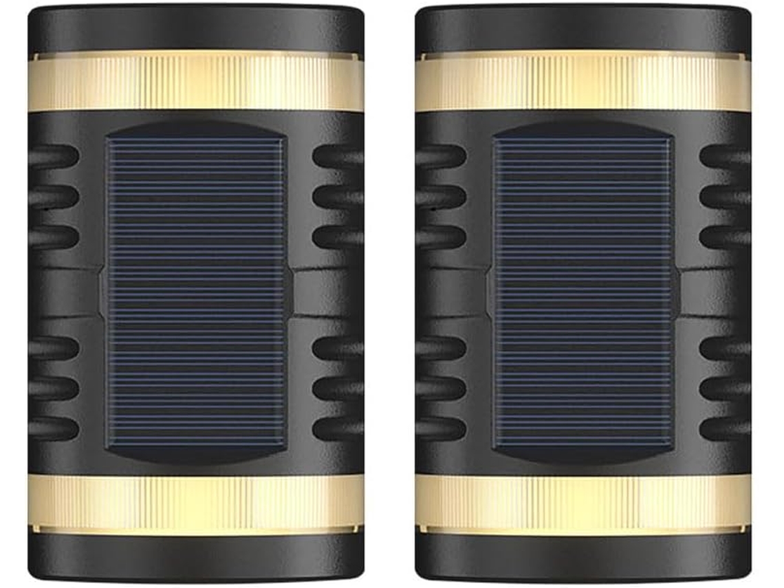Conjunto De 2 Luminárias Solares De Parede Para Jardim, Lâmpadas Solares Para Exterior.