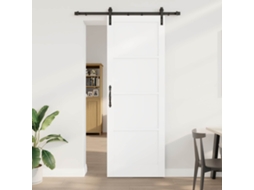 Vidaxl Porta Deslizante Branco 83 X 232 Cm Madeira De Pinho Maciça