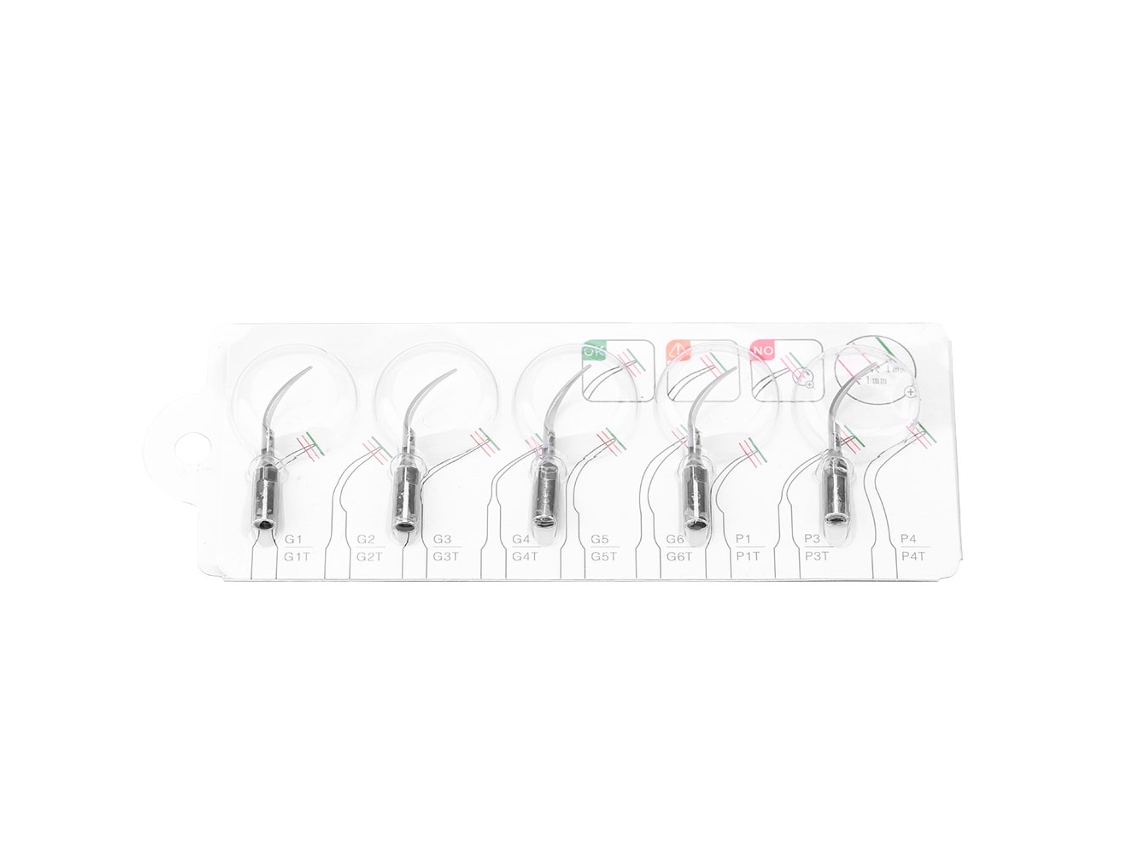 5pcs Ponta Ultrassônica Dental Woodpecker P1 para Escovação Perio Endo Tipo Diamante