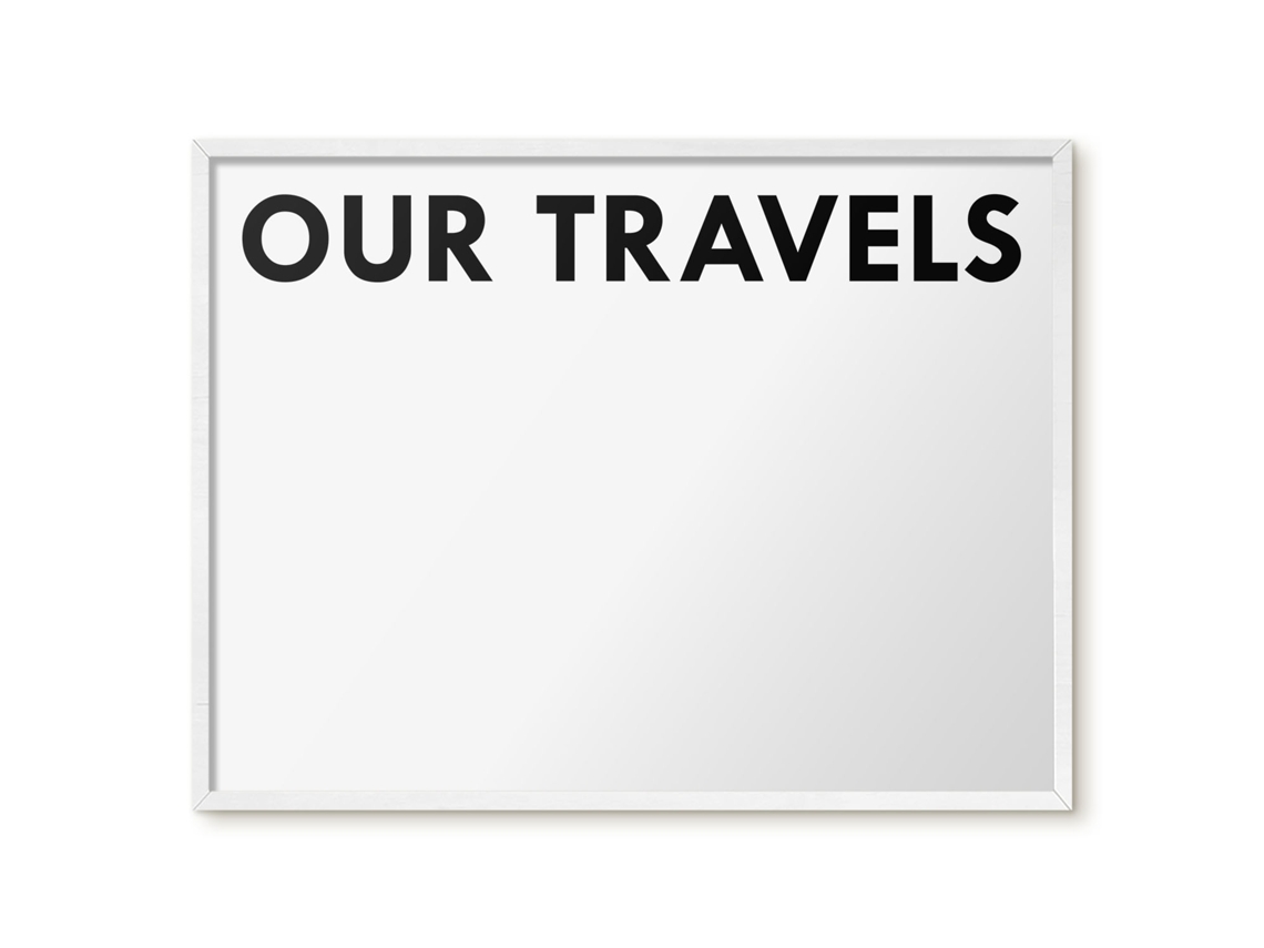 Magnetic Board Our Travels For The Living Room Espelharte (80x60 Cm)