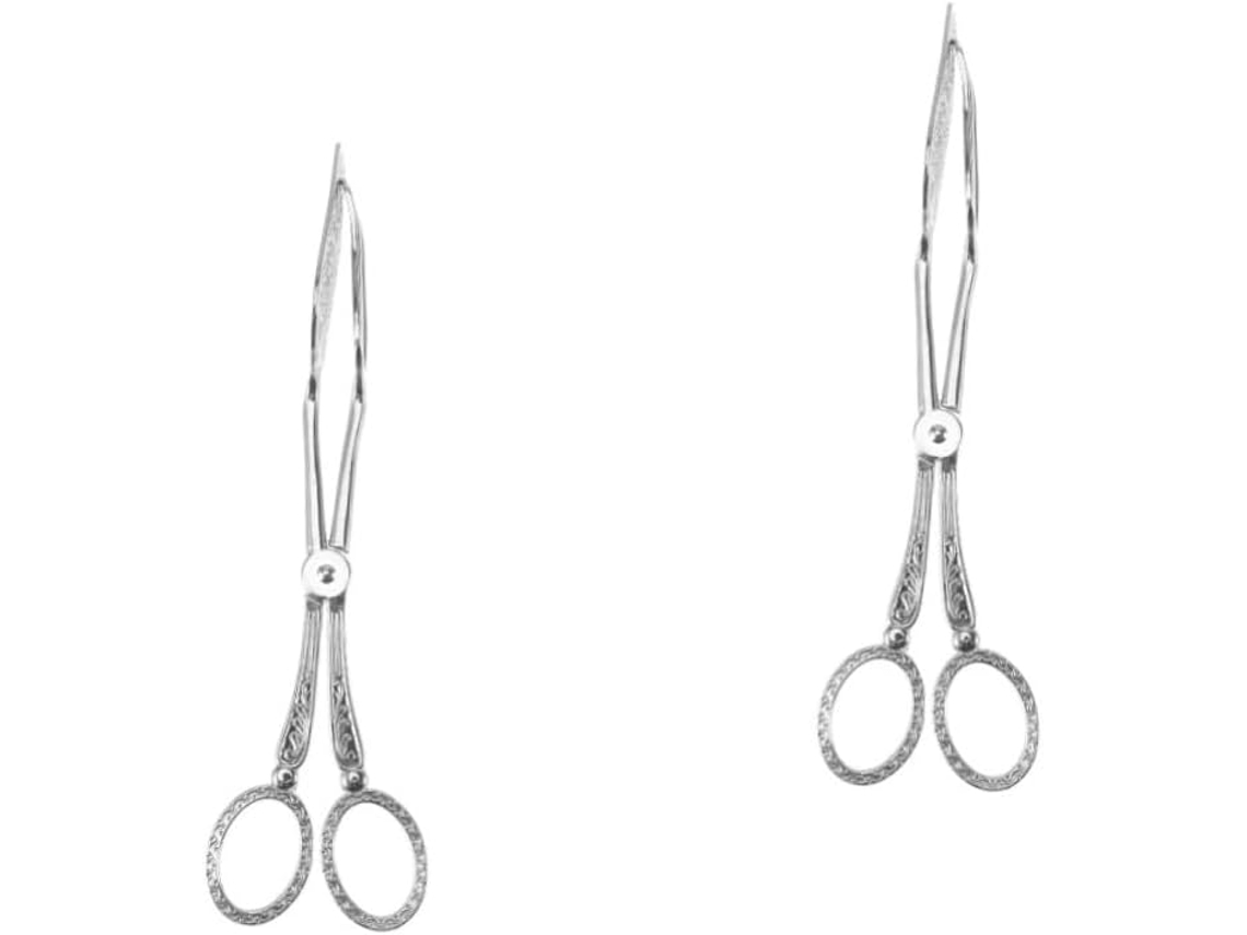 Pinça Multifuncional Para Bolos Pretyzoom 2 Peças, Utensílio De Servir Em Liga Zinco Para Buffets E Churrascos, Elegante