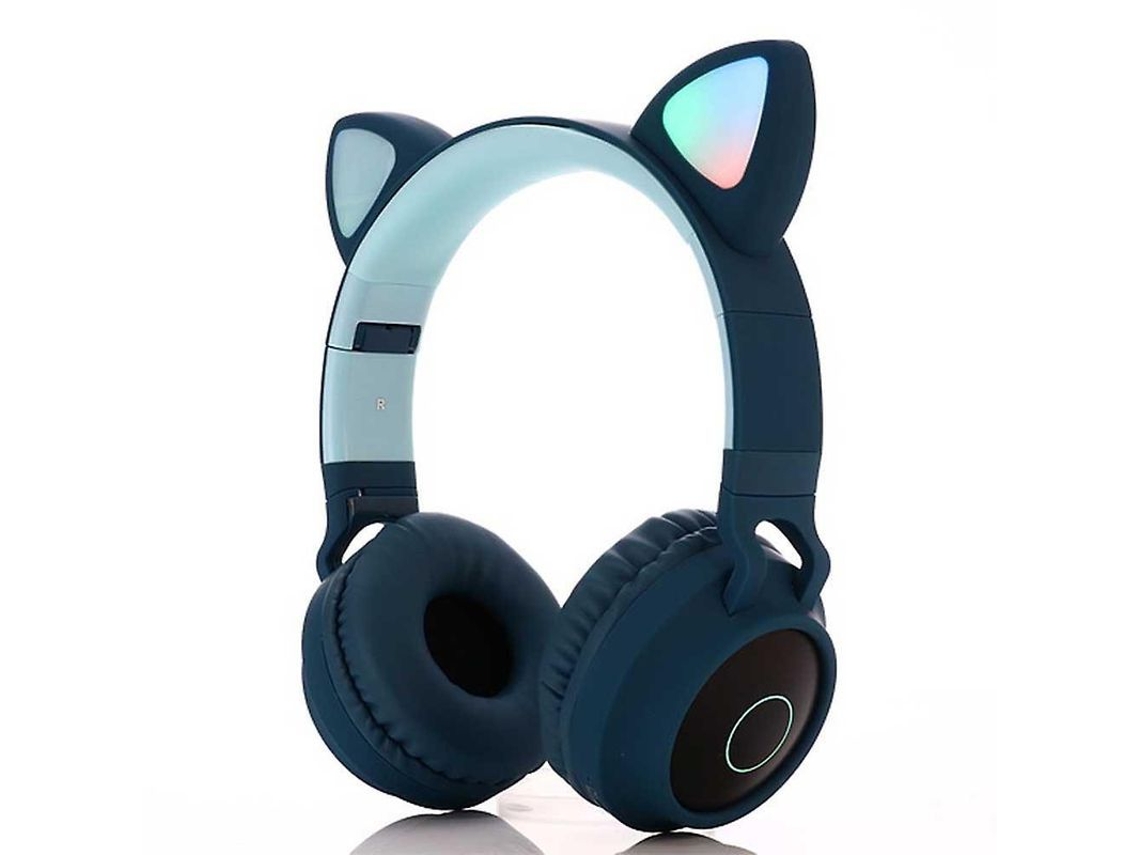 Fones de Ouvido Bluetooth Infantil com Luzes Led, Fones Sem Fio/com Fio para Crianças com Microfone