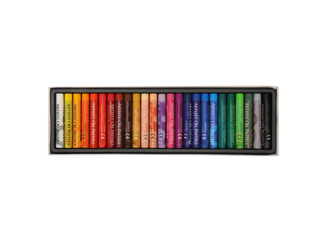 Jogo De 25 Pastéis De Óleo Com Cores Vibrantes, Cremosas E Suaves, Ideais Para Artistas, Iniciantes, Alunos E Professores.