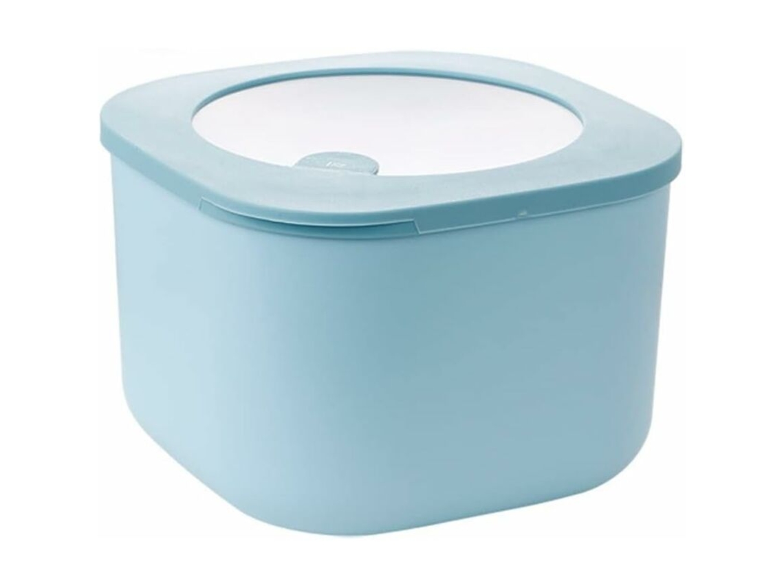 Marmita Prática Para Escritório, Feita De Plástico, Ideal Para Guardar Alimentos Congelados E Frescos No Micro-ondas, Cor: Azul, Seguro