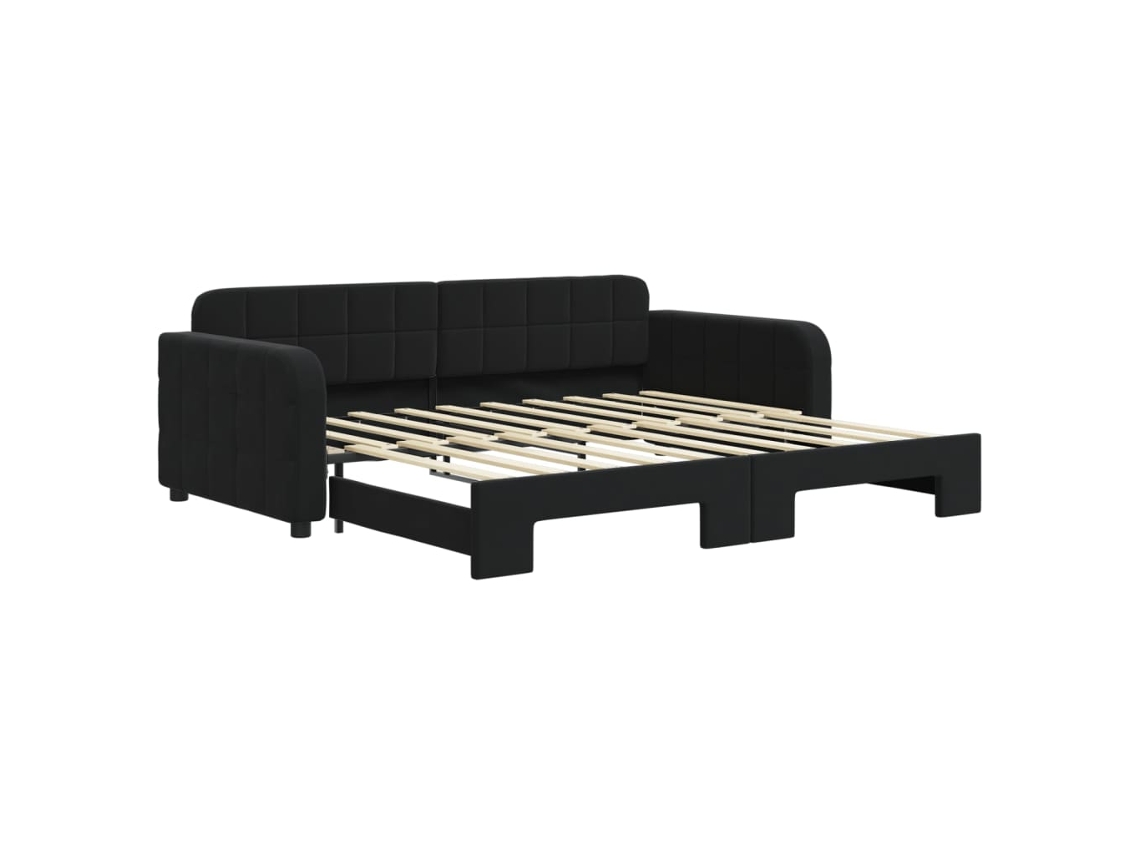 Daybed With Trundle, Daybeds With Trundles Vidaxl Preto Veludo (90 X 190 Cm)