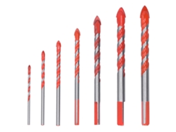 Kit de Brocas Carbeto Tungstênio Primerox 7pcs para Cerâmica Concreto Vidro