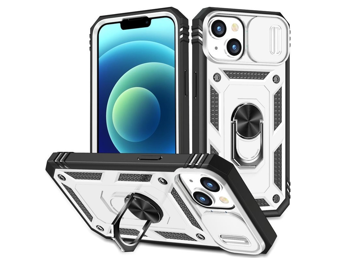 2026 capa Resistente a Choques com Proteção de Lente Compatível com Iphone 14/13 6.1 Branca