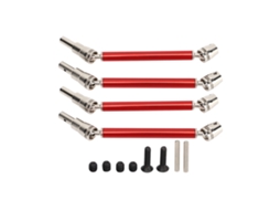 Mali 4 Pcs Eixo de Transmissão Cvd Dianteiro Traseiro para Carro Rc Arrma 1/10 Kit de Substituição Vermelho