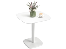 Mesa De Jantar Para 4 Pessoas Mesa De Cozinha Quadrada Estilo Moderno Com Tampa Em Madeira. 70 X 70 Cm. Branco