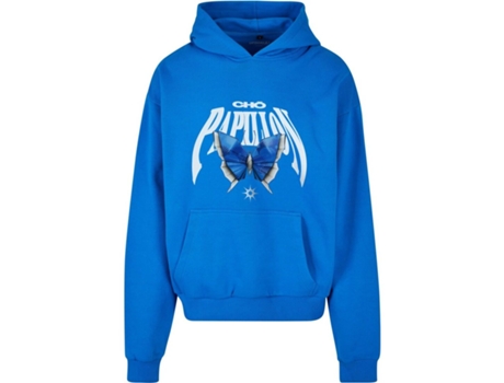 Sweatshirt de Homem UPSCALE Capuz Grandes Dimensões Origami Azul (XL)