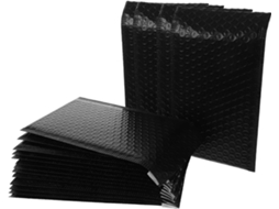 Envelopes acolchoados pretos autoadesivos 13x18 com bolhas de 4 cm, embalagem de envio hermética, à prova d'água e resistente a danos.