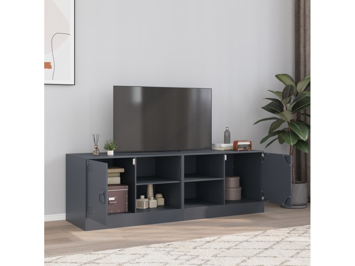 Vidaxl Móveis De Tv 2 Pcs 67x39x44 Cm Aço Antracite
