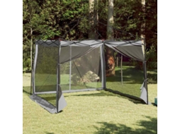 Vidaxl Tenda Interior 6 Pessoa Cinza E Laranja Tafetá