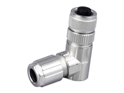Conector Laxiscreed M12 Elbow Fêmea De Metal Com Junta Soldada Para Instalações Fácil De Montar