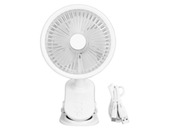Ventilador de mesa de encaixe com luz dourada (vento forte, iluminação noturna)