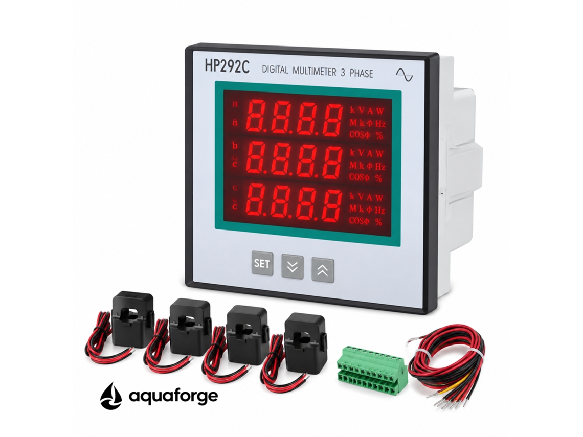 Multímetro Digital Aquaforge Hp292c Com Ecrã Lcd Para Eletricistas E Reparação Eletrónica