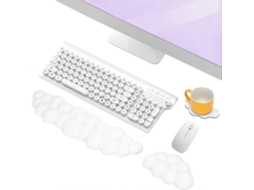 Apoio De Pulso Para Teclado E Mouse Com Base Giratória, Almofada Ergonômica Antiderrapante Para Teclado E Mouse Em Espuma Viscoelástica. Olysi Shop