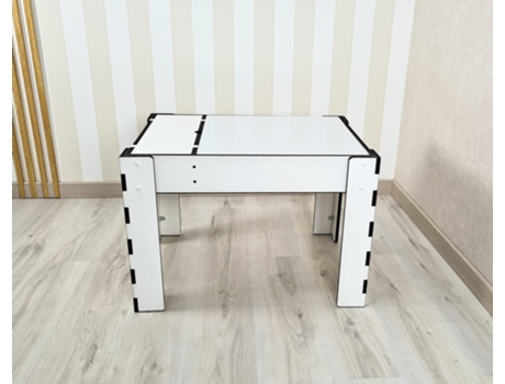 Mesa Infantil com Caixa de Areia Iluminada Clássica Branca DANNYFUNNY