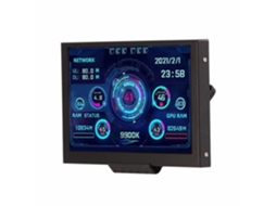 Monitor Da Cpu Do Computador HURRISE Monitor de Temperatura Do Computador Tela Ips de 5 Polegadas Tema Múltiplo Conexão Usb C Cpu Do Pc