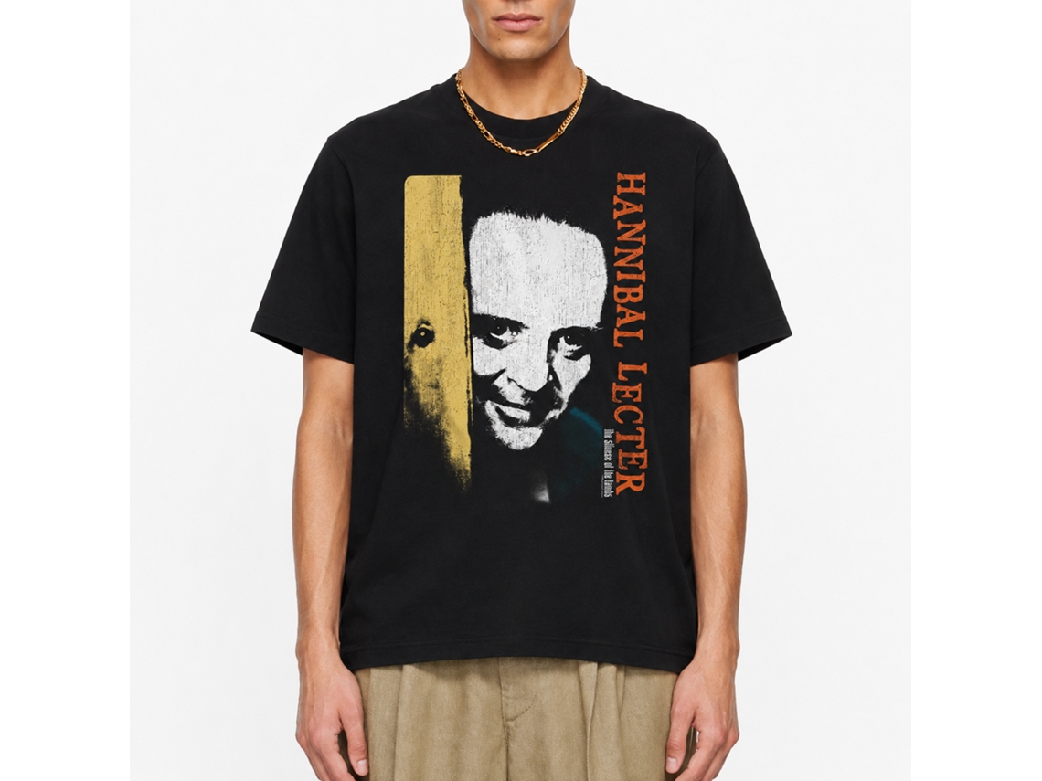 Rockinstone Silence Of The Lambs Movie Sol-stark Lecter Black Adult T-shirt Size:s