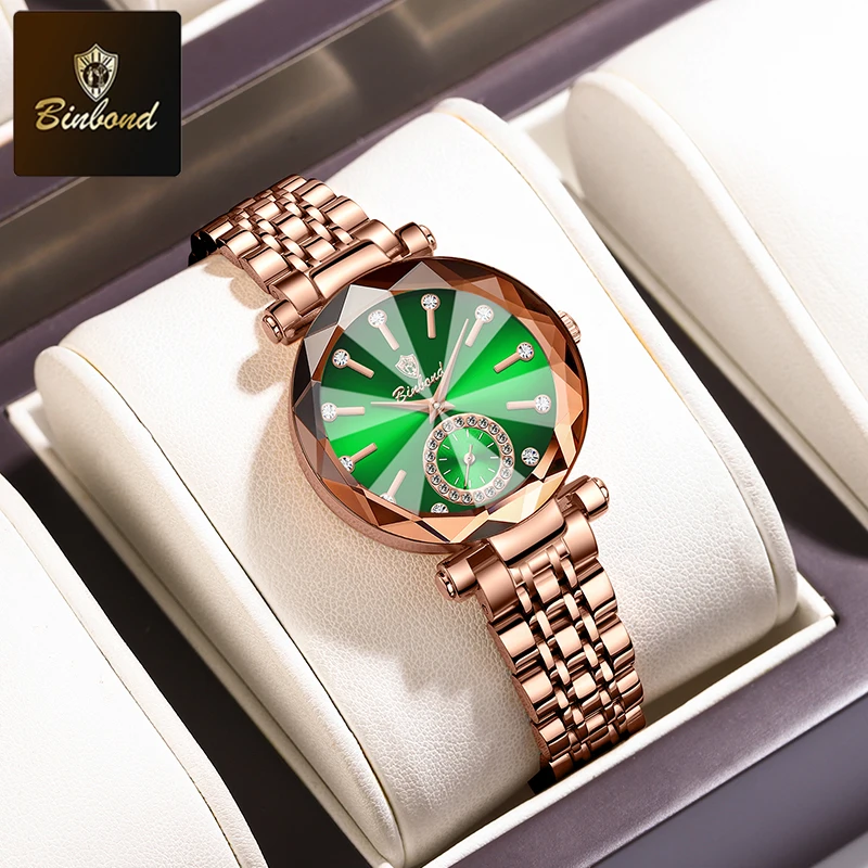 Relógio de Quartzo Feminino Elegante e Sofisticado, com Mostrador Texturizado Cravejado de Diamantes e Design À Prova D'água. MDUG