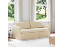 Vidaxl Sofá Creme 196 X 82 X 85 Cm Tecido