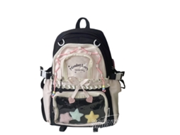 Laxiscreed Mochila Escolar De Verão Para Jovens Com Alta Capacidade E Estilo Coreano