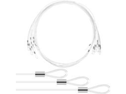 Cordão de nylon para pendurar quadrados, 12 peças, 1,5 m, com extremidades de laço duplo, cordão para varão de roupas, ideal