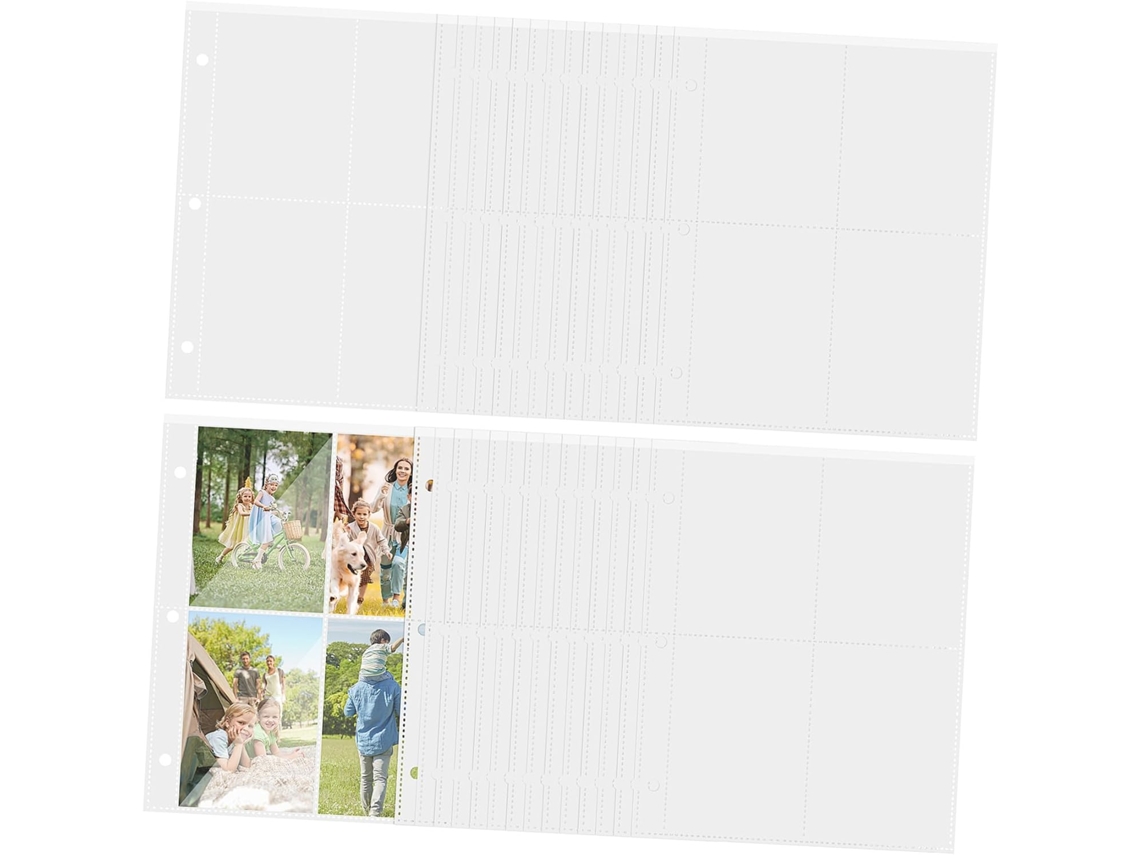 40 Folhas Pochettes Transparentes Compartimentos Para Cartes À Collectionner Protection Antirayures Para