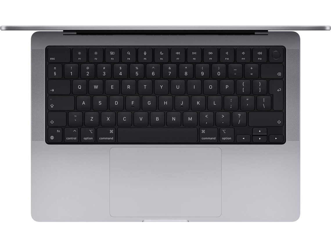 MacBook Pro APPLE Cinzento Sideral (14'' - Apple M1 Pro 8-Core - RAM: 16 GB - 512 GB SSD - GPU 14 - Core)