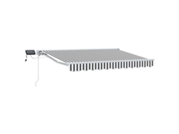 Conjunto 1 Toldo Manual Vidaxl Branco Alumínio (3,5 X 2,5 M)