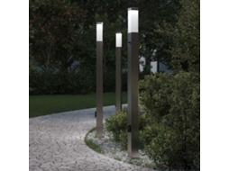Vidaxl Conjunto De 3 Postes De Iluminação Com Sensor E Tomada, 110 Cm, Em Aço Inoxidável, Ip44