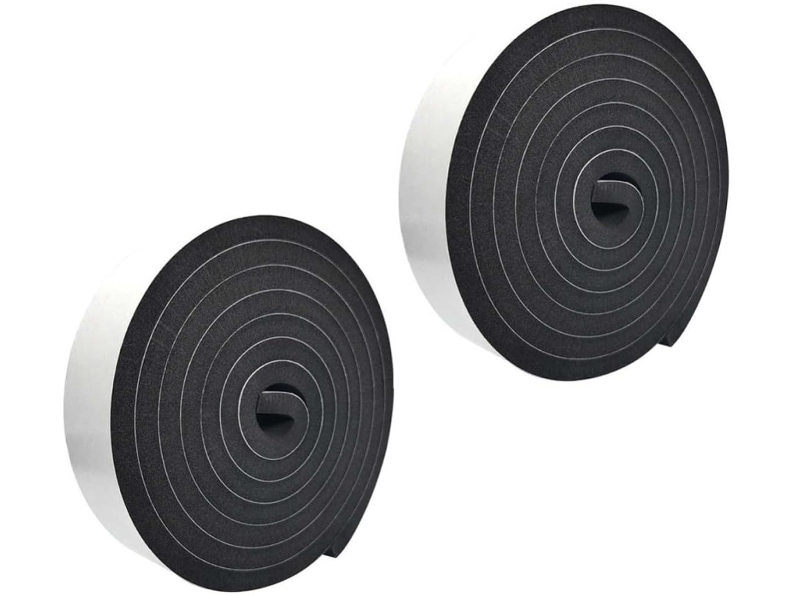 Fita Isolante Autoadesiva Luxshiny De 2m Em Eva Para Portas E Janelas, Recortável E Com Isolamento Acústico, Ideal Para