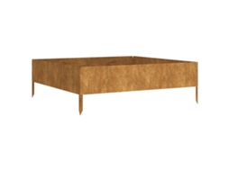 Garden Raised Bed, Garden Raised Beds Vidaxl Marrom Aço (100 X 100 X 33.5 Cm)