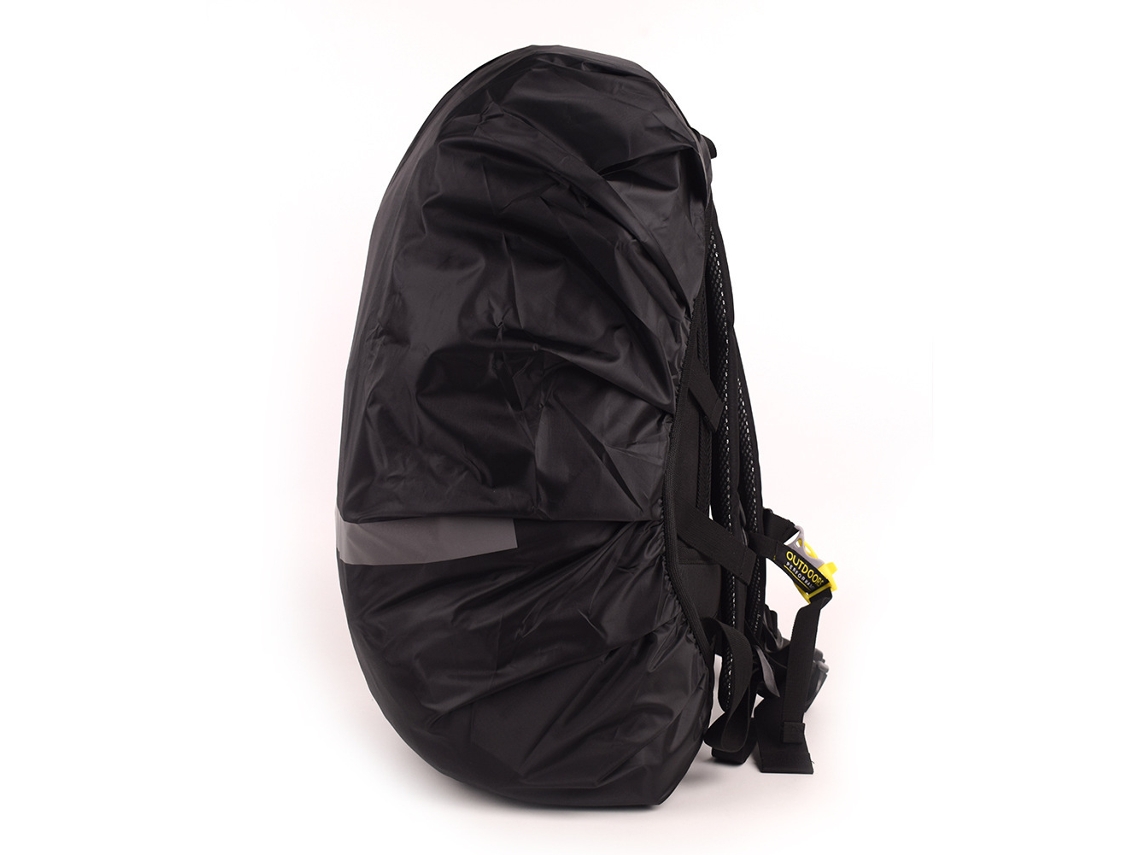 Capa para mochila ultraleve à prova d'água Slowmoose preta com faixa refletiva (capacidade para 30 e 40 litros)