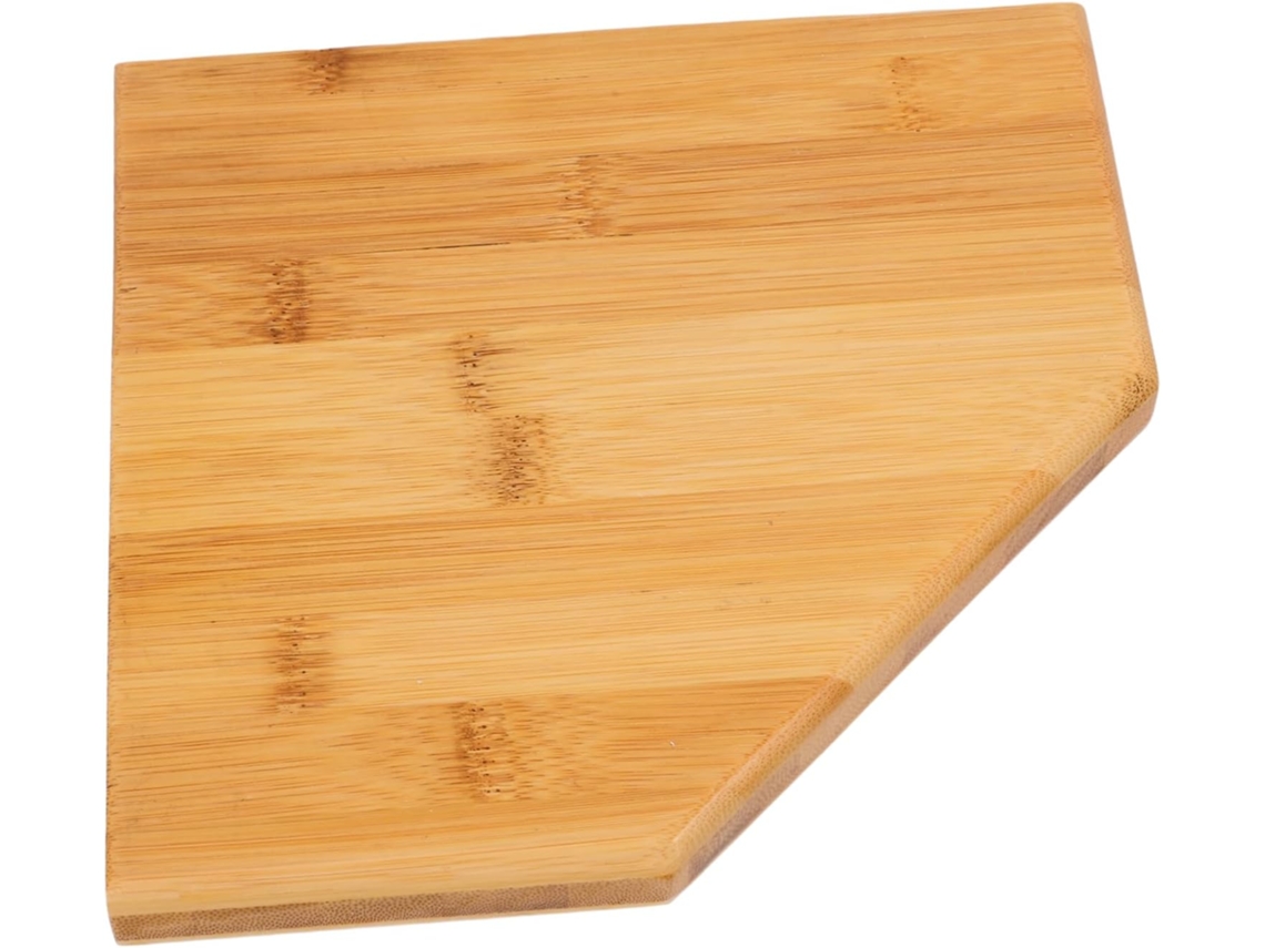 Prateleira De Canto Triangular Em Bambu Amarelo Resistente E Rústico, Para