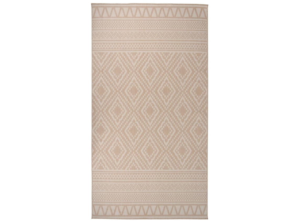 Vidaxl Tapete De Tecido Plano Para Exterior 80x150 Cm Riscas Castanhas