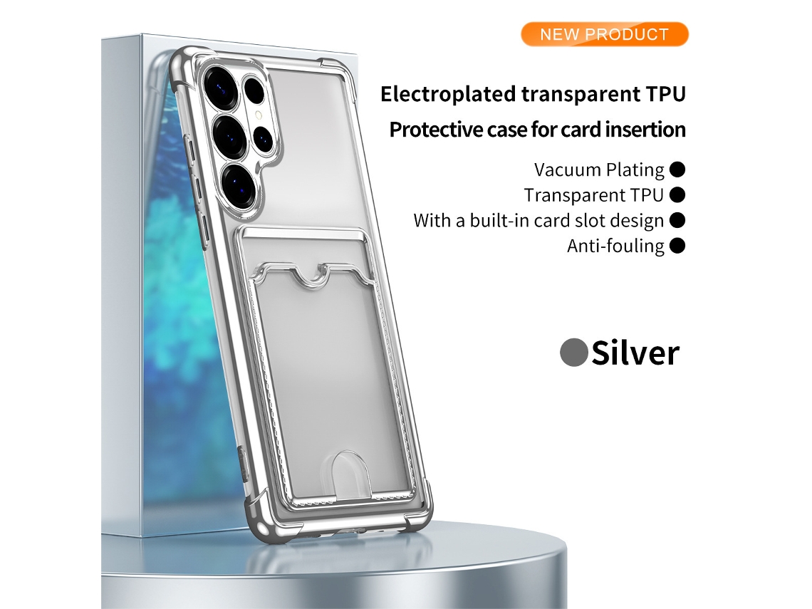 Capa Para Celular Samsung Com Proteção Contra Impactos Nos Quatro Cantos E Revestimento Eletroplástico Transparente Macio.prata, Borda S25