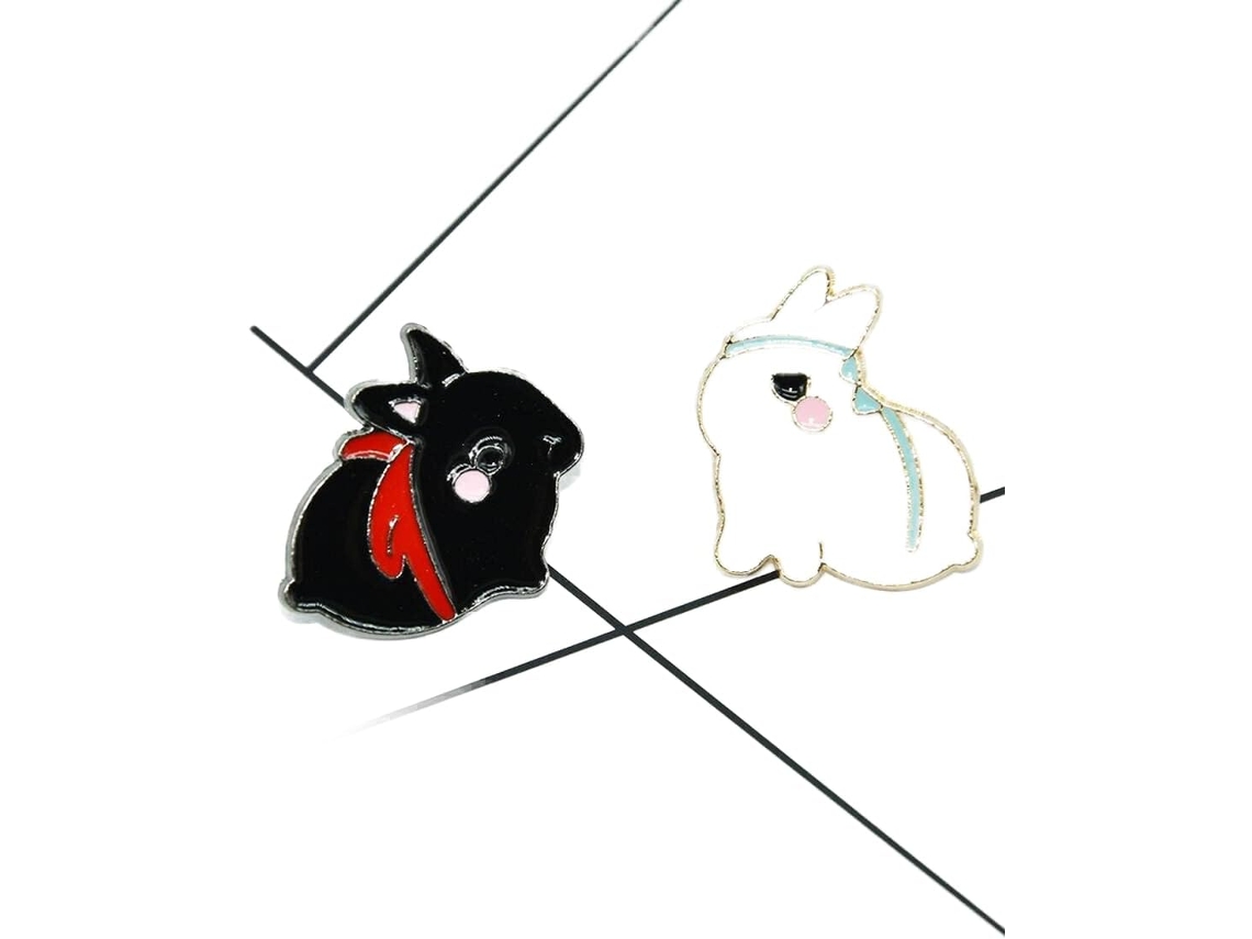 2 Broches Com Design De Coelho Para Mulheres