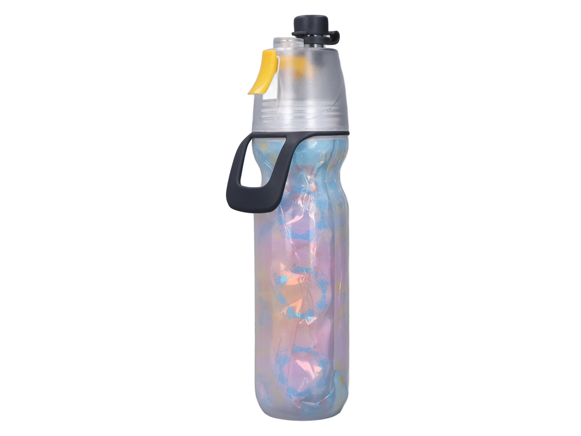 Garrafa de Água com Spray Mister Desportiva Isolada Amarela