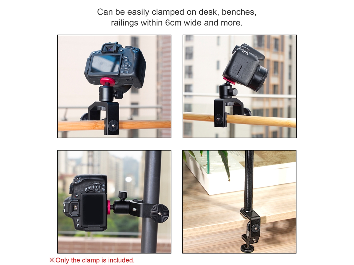 Universal C clamp Multifunctional Aluminum Alloy C Clamp Mount With 1/4 Inch Screw For Camera Microphone Video Light LAXISCREED