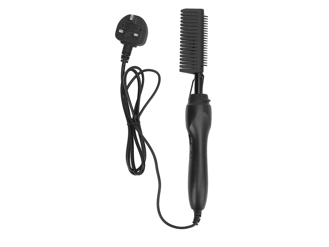 Pente Elétrico Quente Para Alisar E Ondular Cabelo Seco/úmido Ajustável 100-240v Com Plugue Gb