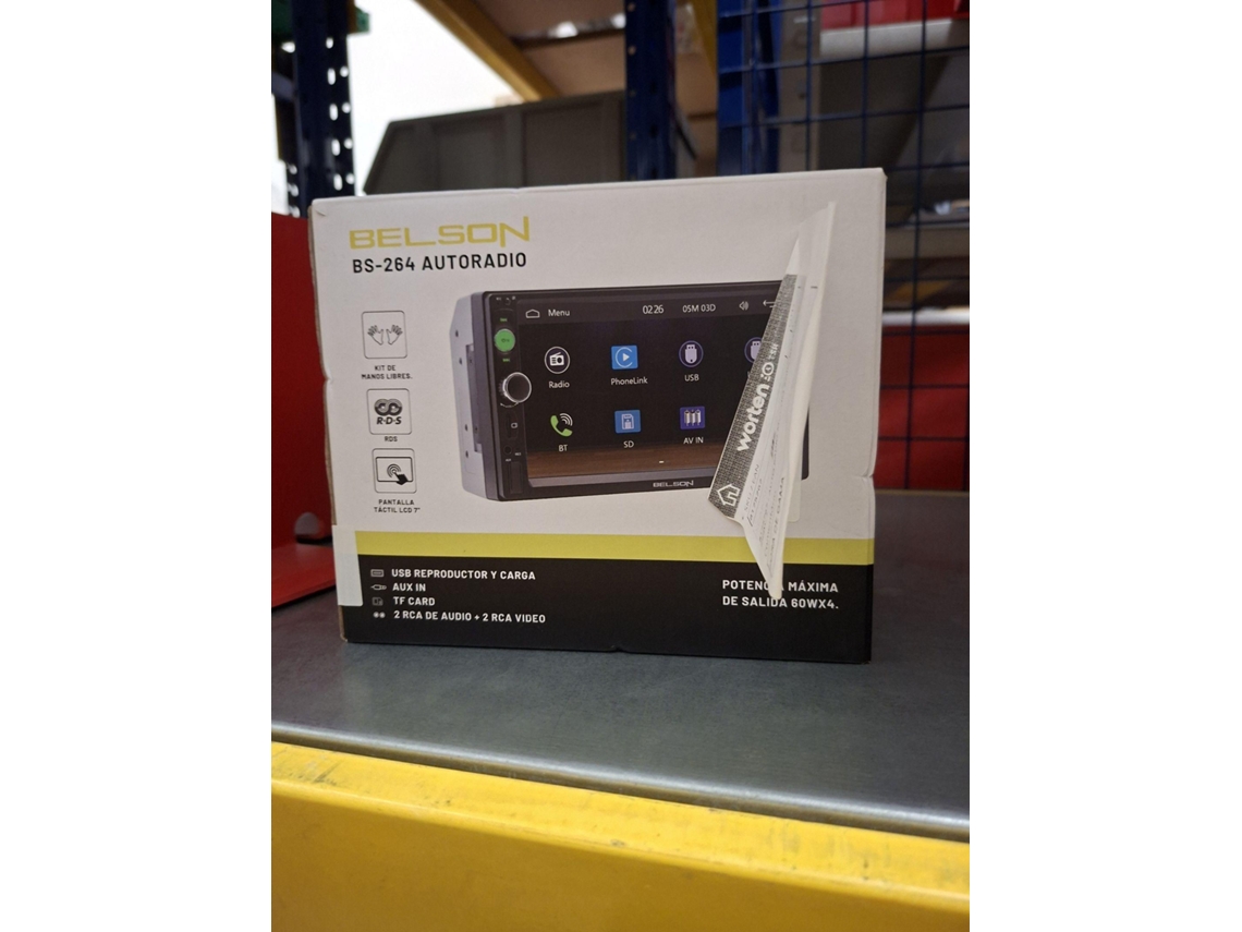 Rádio Auto Multimedia 2DIN 7'' BELSON BS-264W Touch Carplay Bluetooth Android (Outlet Caixa Aberta)