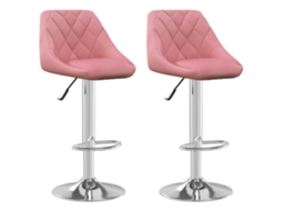 Bar Stool, Bar Stools Vidaxl Cor-de-rosa Veludo (n/a)